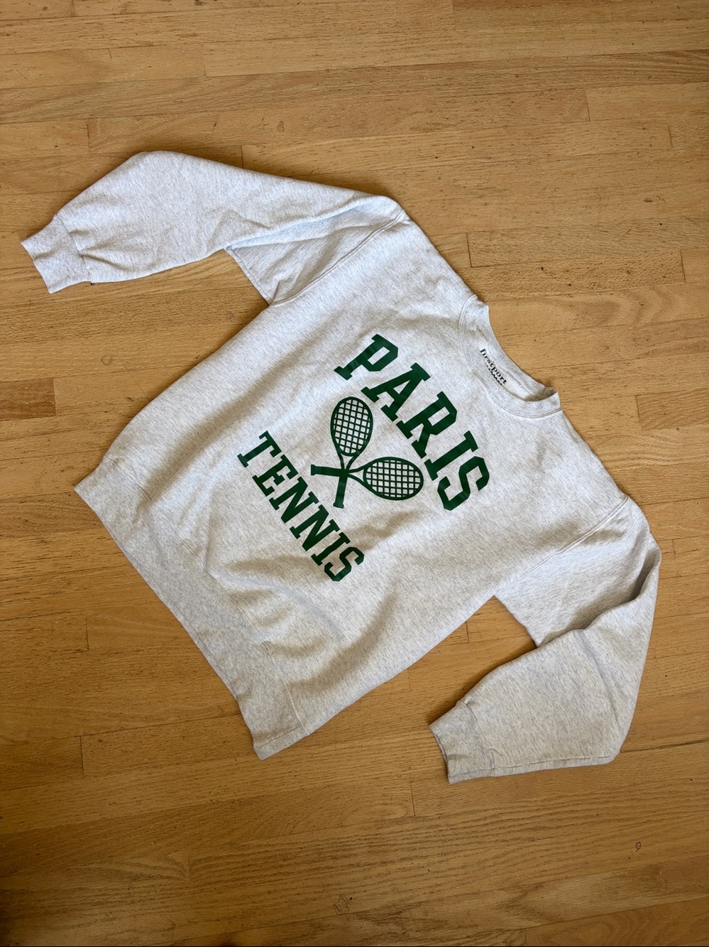 Firstport Paris Tennis sweater gray size small us open Wimbledon